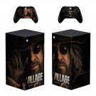 Resident Evil Village decal skin sticker for Xbox Series X console with controllers