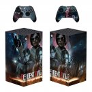 Resident Evil 2 decal skin sticker for Xbox Series X console with controllers