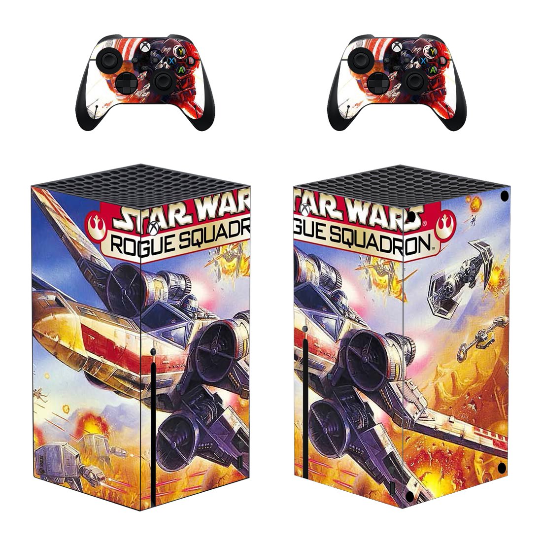 Star Wars Rogue Squadron decal skin sticker for Xbox Series X console with controllers