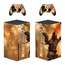 The Mandalorian decal skin sticker for Xbox Series X console with controllers