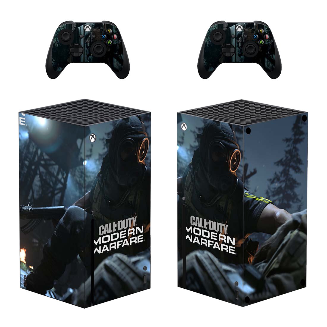 COD Modern Warfare decal skin sticker for Xbox Series X console with controllers