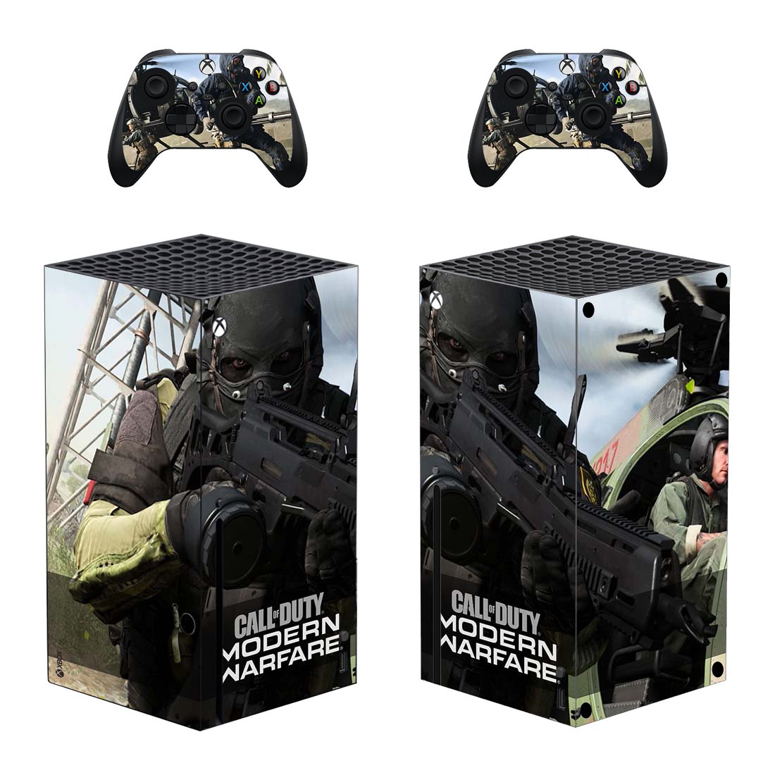 COD Modern Warfare decal skin sticker for Xbox Series X console with controllers