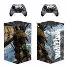 COD Warzone decal skin sticker for Xbox Series X console with controllers