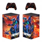 Fortnite decal skin sticker for Xbox Series X console with controllers