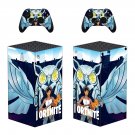 Fortnite decal skin sticker for Xbox Series X console with controllers