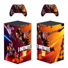 Fortnite decal skin sticker for Xbox Series X console with controllers