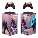 Fortnite decal skin sticker for Xbox Series X console with controllers