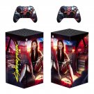 Cyberpunk 2077 decal skin sticker for Xbox Series X console with controllers