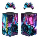 Cyberpunk 2077 decal skin sticker for Xbox Series X console with controllers