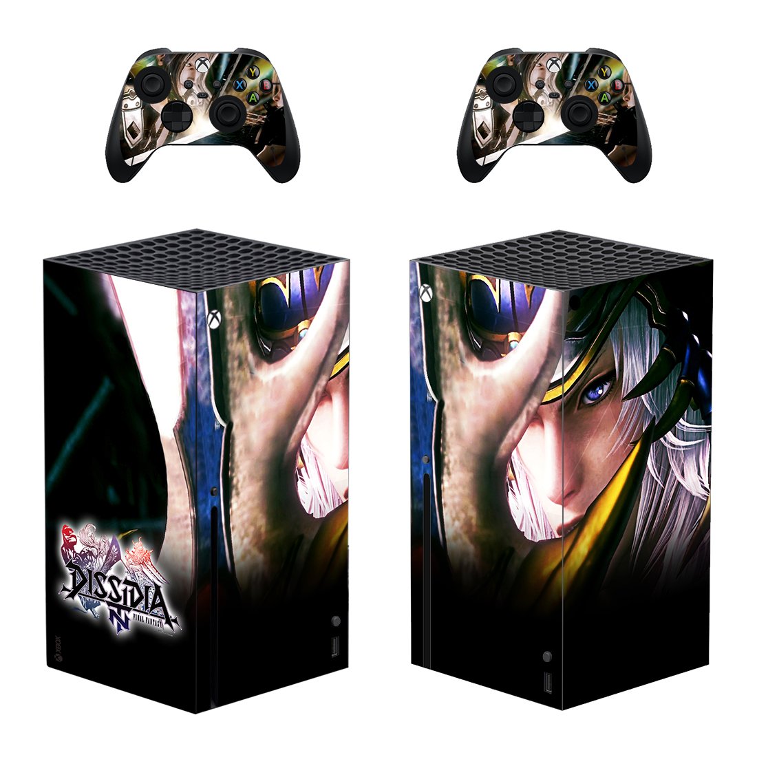 Final Fantasy 7 decal skin sticker for Xbox Series X console with controllers