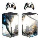 Final Fantasy 7 decal skin sticker for Xbox Series X console with controllers