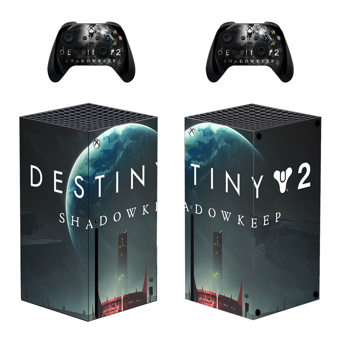 Destiny 2 Shadowkeep decal skin sticker for Xbox Series X console with controllers
