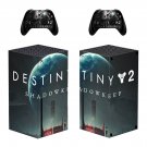 Destiny 2 Shadowkeep decal skin sticker for Xbox Series X console with controllers
