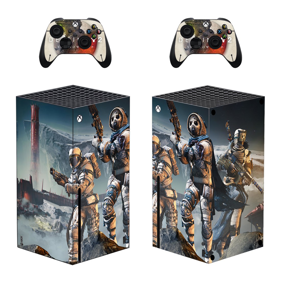 Destiny 2 Shadowkeep decal skin sticker for Xbox Series X console with controllers