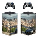 Gran Turismo Sport decal skin sticker for Xbox Series X console with controllers