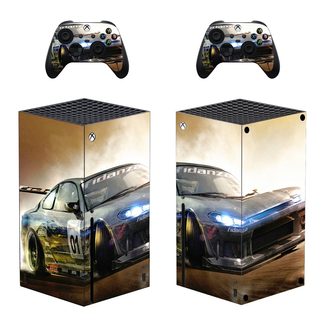 Gran Turismo Sport decal skin sticker for Xbox Series X console with controllers