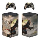 Assassin's Creed Valhalla decal skin sticker for Xbox Series X console with controllers