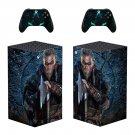 Assassin's Creed Valhalla decal skin sticker for Xbox Series X console with controllers