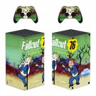 Fallout 76 decal skin sticker for Xbox Series X console with controllers