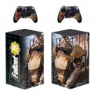 Fallout 76 decal skin sticker for Xbox Series X console with controllers