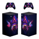 Digital texture decal skin sticker for Xbox Series X console with controllers
