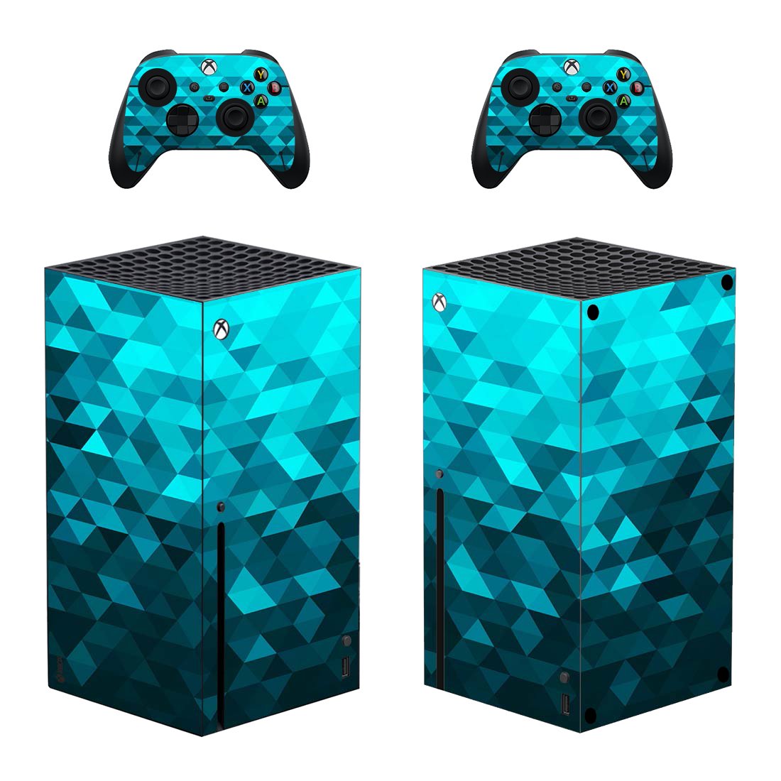 Geometric Shape decal skin sticker for Xbox Series X console with controllers