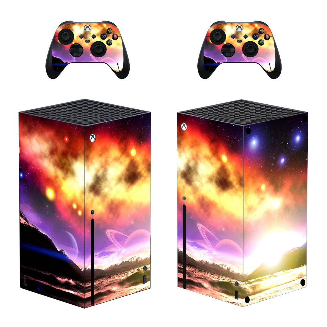 Sky View decal skin sticker for Xbox Series X console with controllers