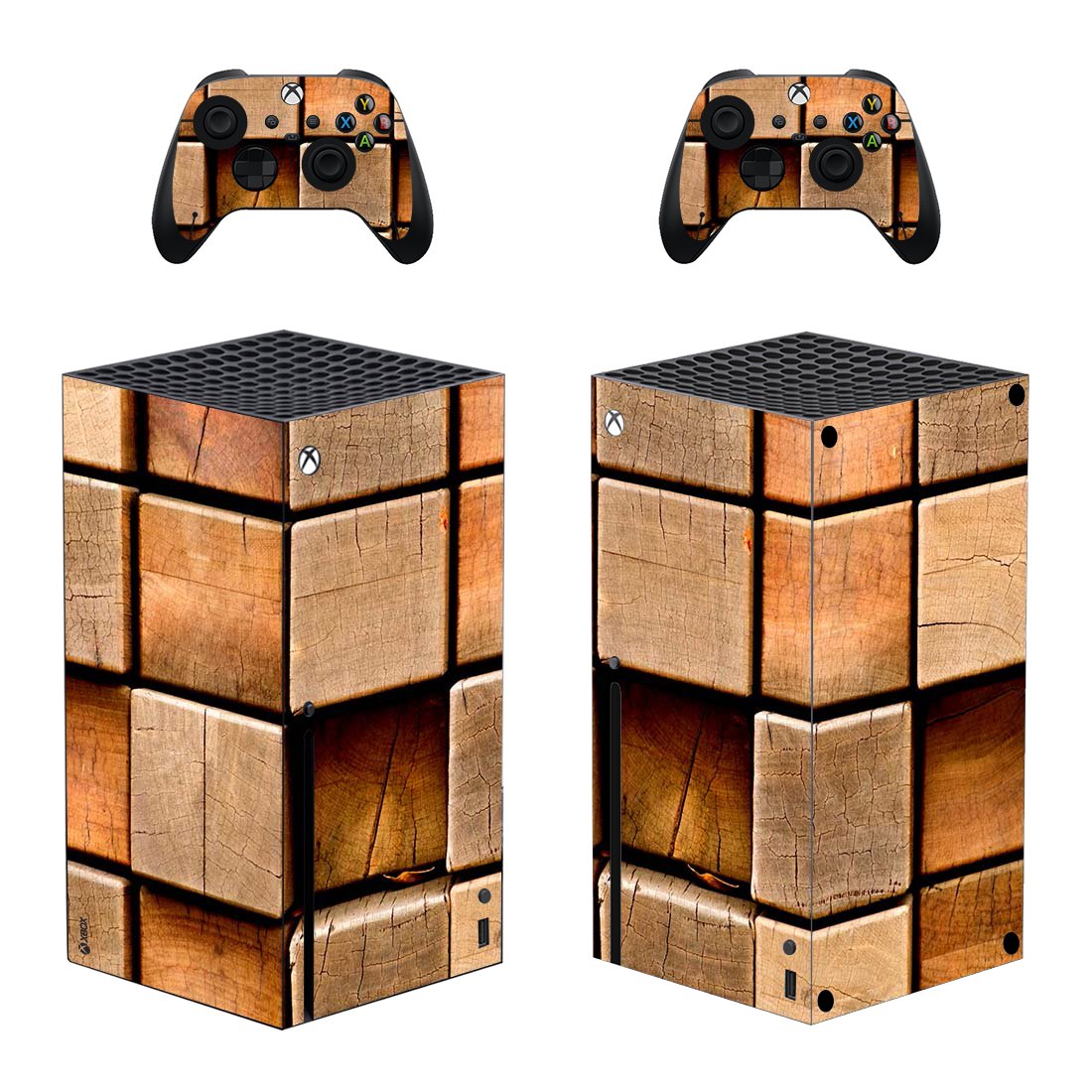 Digital Texture decal skin sticker for Xbox Series X console with controllers