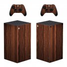 Wood Board decal skin sticker for Xbox Series X console with controllers