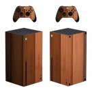 Wood Board decal skin sticker for Xbox Series X console with controllers