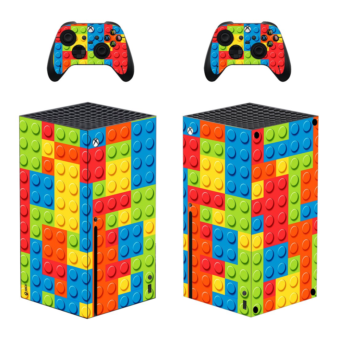 Digital Texture decal skin sticker for Xbox Series X console with controllers