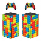 Digital Texture decal skin sticker for Xbox Series X console with controllers