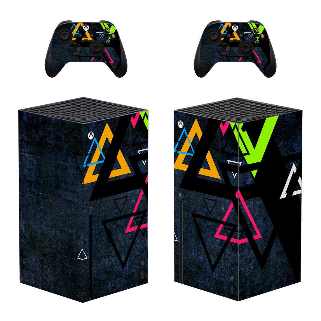 Digital Texture decal skin sticker for Xbox Series X console with controllers