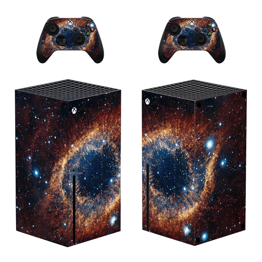 Galaxy Scene decal skin sticker for Xbox Series X console with controllers