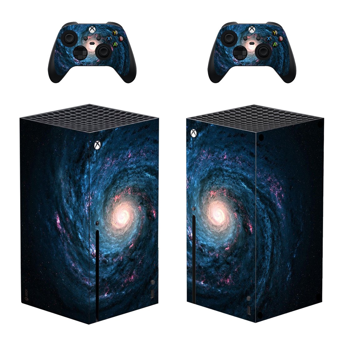 Galaxy View decal skin sticker for Xbox Series X console with controllers