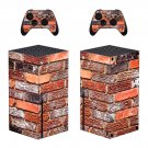Brick Texture decal skin sticker for Xbox Series X console with controllers