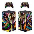 Digital Texture decal skin sticker for Xbox Series X console with controllers