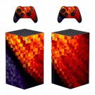 Digital Texture decal skin sticker for Xbox Series X console with controllers