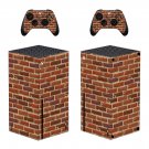 Bricks Texture decal skin sticker for Xbox Series X console with controllers
