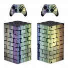 Bricks Texture decal skin sticker for Xbox Series X console with controllers