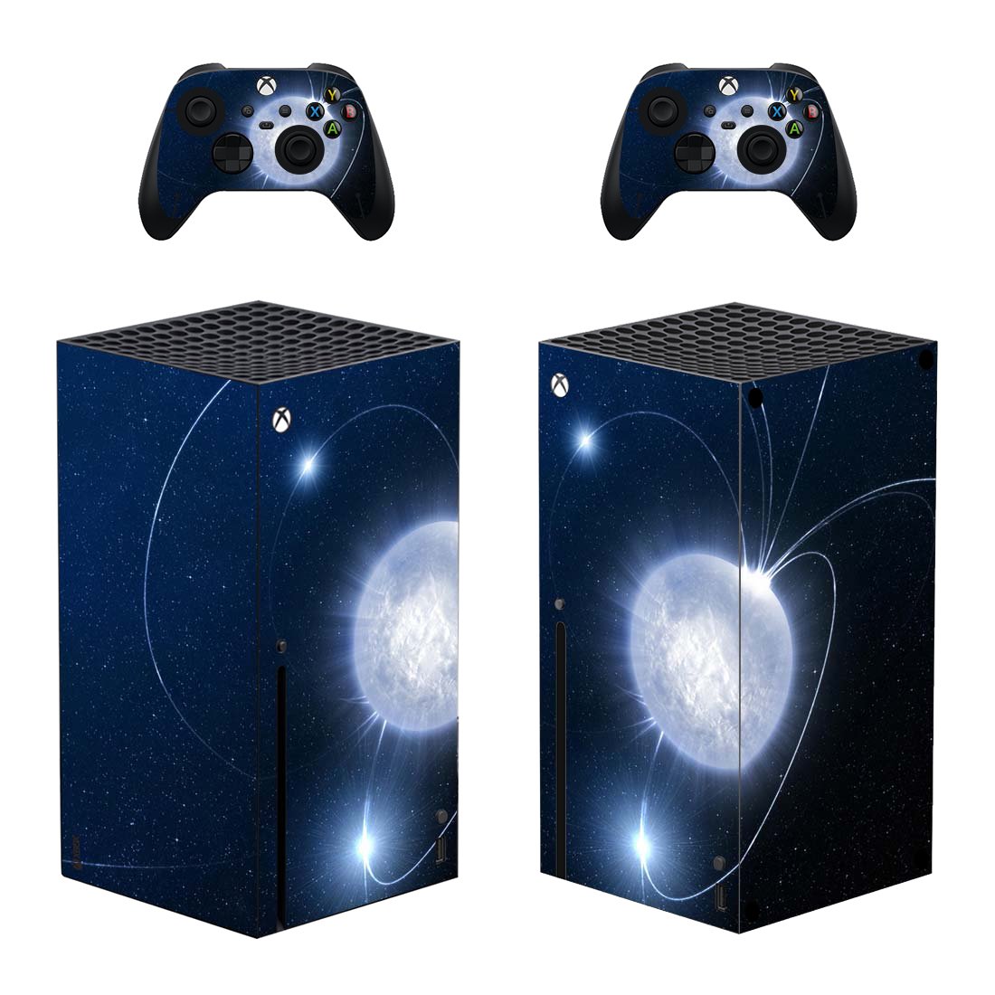 Digital Texture decal skin sticker for Xbox Series X console with controllers