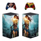 Wonder Woman decal skin sticker for Xbox Series X console with controllers
