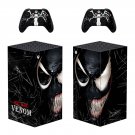 Venom decal skin sticker for Xbox Series X console with controllers