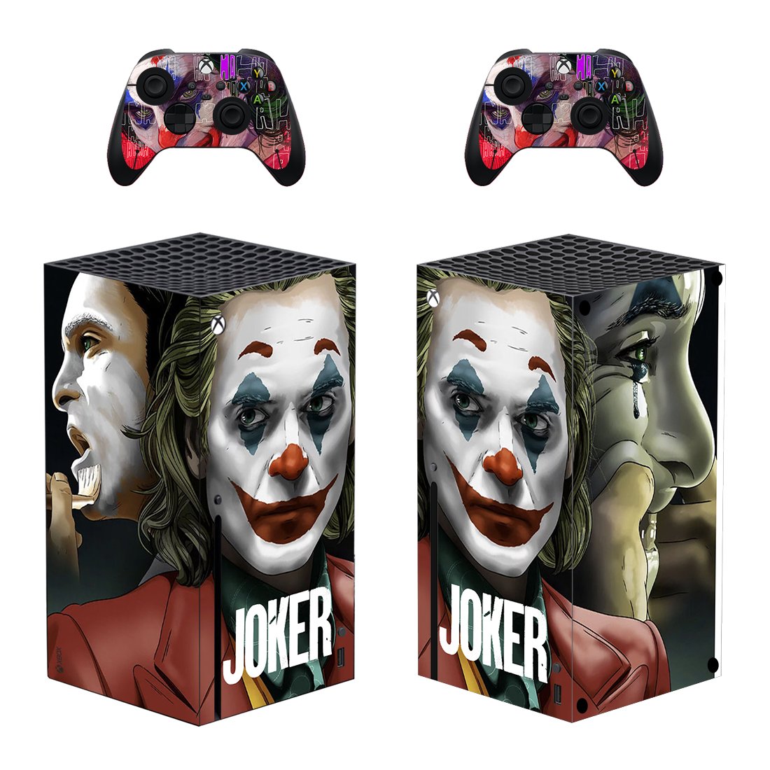 Joker decal skin sticker for Xbox Series X console with controllers
