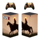 Red Dead Redemption 2 decal skin sticker for Xbox Series X console with controllers