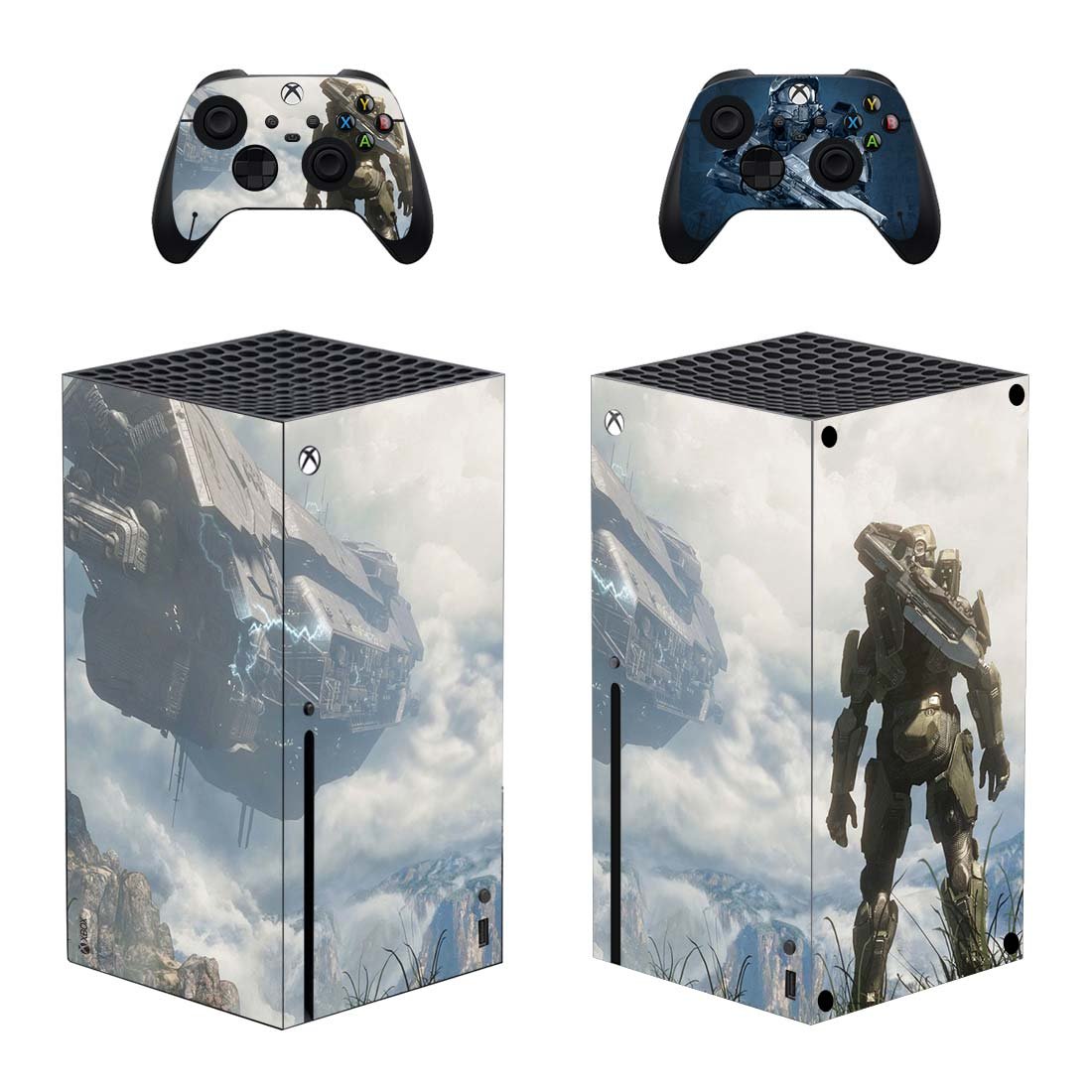 Destiny decal skin sticker for Xbox Series X console with controllers