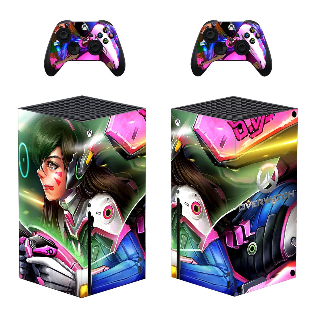 Overwatch decal skin sticker for Xbox Series X console with controllers