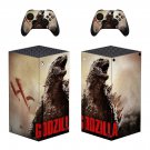 Godzilla decal skin sticker for Xbox Series X console with controllers