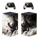 Ghost of Tsushima decal skin sticker for Xbox Series X console with controllers