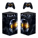 Halo 5 decal skin sticker for Xbox Series X console with controllers